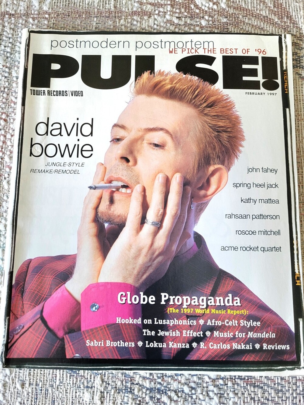 PULSE MAGAZINE Tower Records February 1997 David Bowie John Fahey